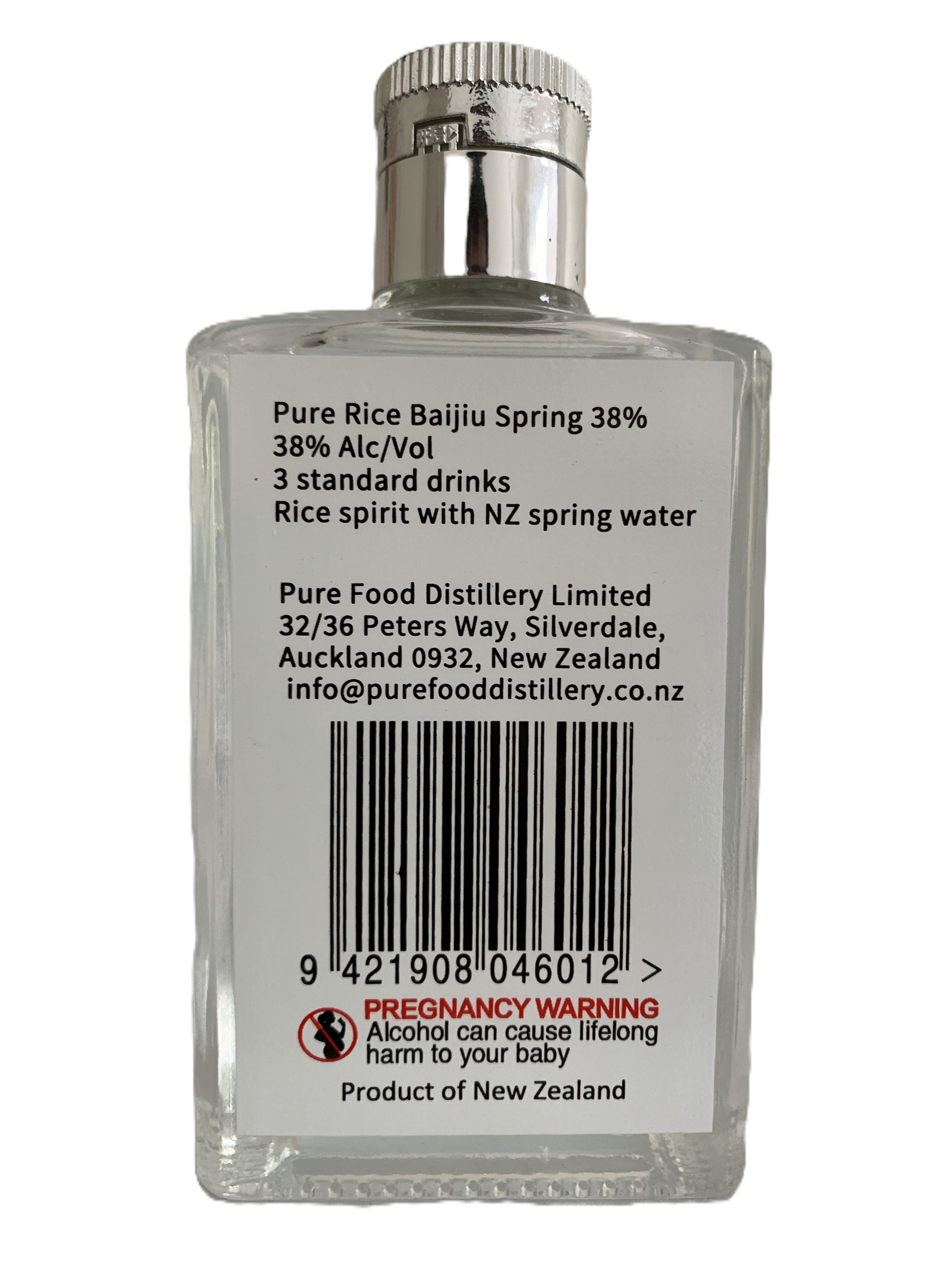 新西兰泉水白酒100ml38度一箱12瓶Pure Rice Baijiu 100ml 38%X12샘물로 만든 순수 쌀주100ml 38%X12