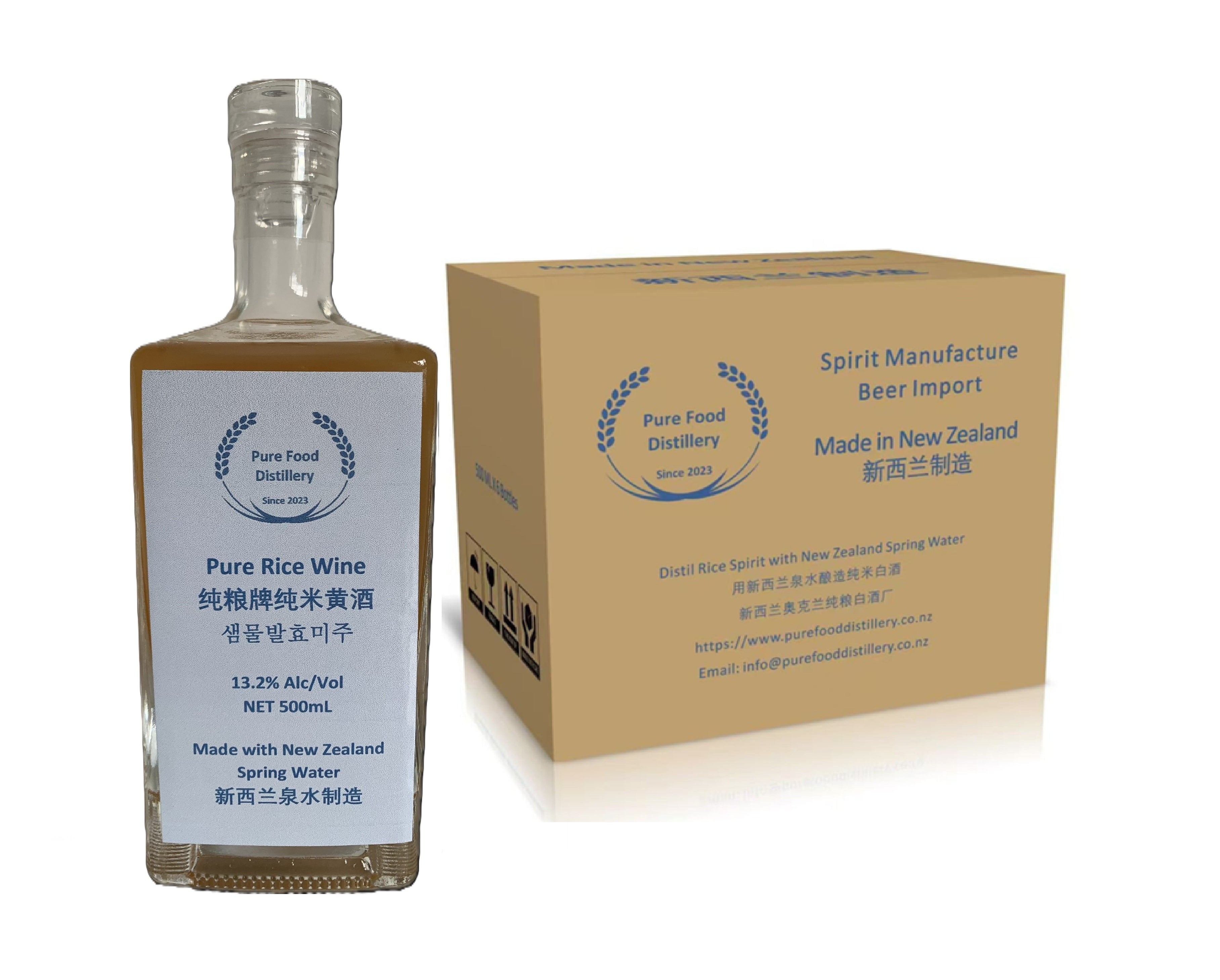 新西兰泉水黄酒13度一箱6瓶Pure Rice Wine 13%X6 샘물발효미주13%X6